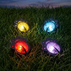 Lampa solara LED buburuza multicolor