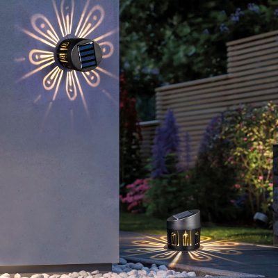 Lampa solara decorativa perete sau sol