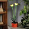 Lampa solara floare galbena 10 LED alb cald