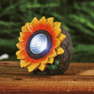 Lampa solara floarea soarelui LED alb