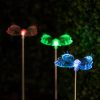 Lampa solara gradina LED RGB fluture