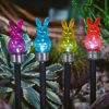 Lampa-solara-gradina-iepuras-Paste-cu-LED-alb-1