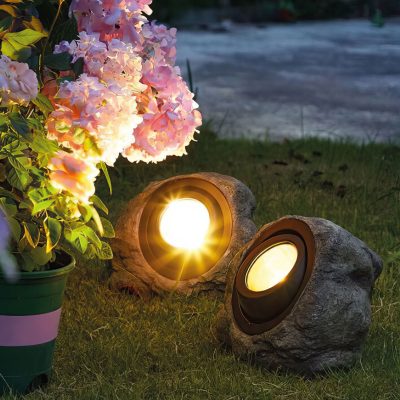 Lampa solara gradina tip piatra 20 cm Lampa solara gradina tip piatra 20 cm