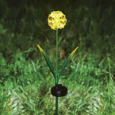 Lampa solara hortensie 25 LED alb cald