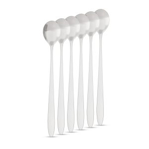 Otel inoxidabil lingura de cafea / latte lingura macchiato - 186 x 30 mm - 6 bucati / ambalaj