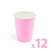 Pahare carton roz 250 ml