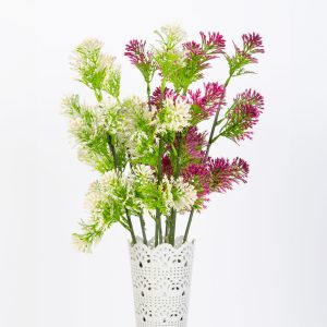 Planta artificiala decorativa 46 cm alba
