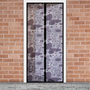 Plasa tantari usa magnetica 100x210 cm model fluture violet