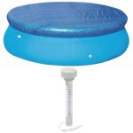 Prelata Mercaton pentru Acoperire Piscine Gonflabile Rotunde cu diametru 244 cm si Termometru plutitor cu snur pentru masurarea temperaturii apei din piscine