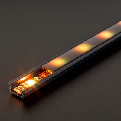Profil aluminiu LED incastrat negru 1 m