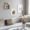 Raft decorativ perete forma casa 24 cm