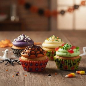 Set 100 forme hartie briose Halloween
