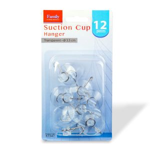 Set 12 carlige adezive transparente