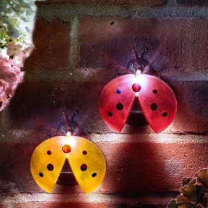 Set 2 lampi solare LED buburuza
