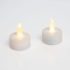 Set 2 lumanari LED tip pastila cu baterii CR2032 efect flacara decorativa