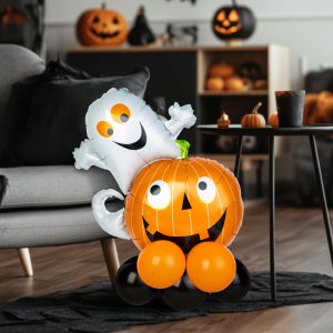 Set baloane Halloween dovleac folie si latex