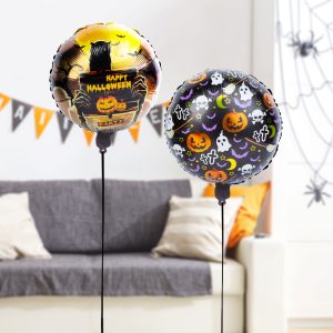 Set baloane Halloween folie dovleac si piatra funerara