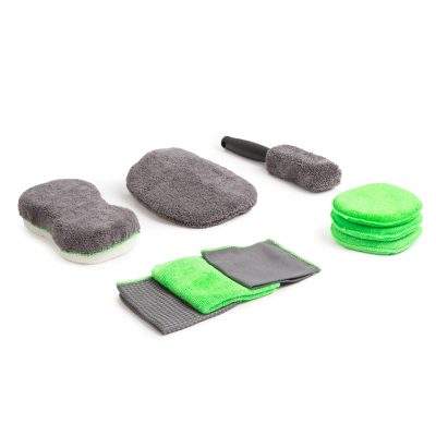 Set curatare auto microfibra 9 buc