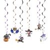 Set decor Halloween 6 piese cu agatatoare sclipitoare