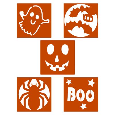Set sabloane Halloween 5 buc Set sabloane Halloween 5 buc