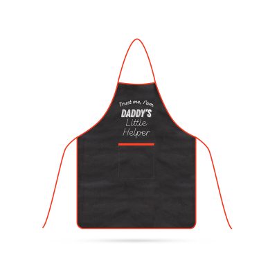 Sort copii negru cu rosu 44x60 cm buzunar mare protectie haine BBQ