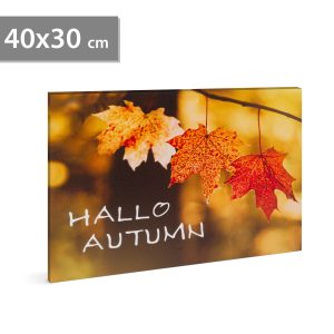 Tablou LED Hello Autumn 40 x 30 cm